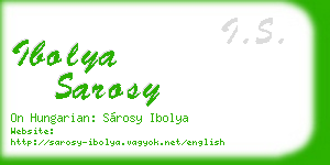 ibolya sarosy business card